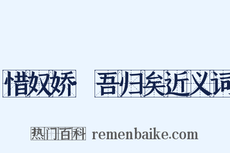 惜奴娇·吾归矣近义词是什么意思的图片